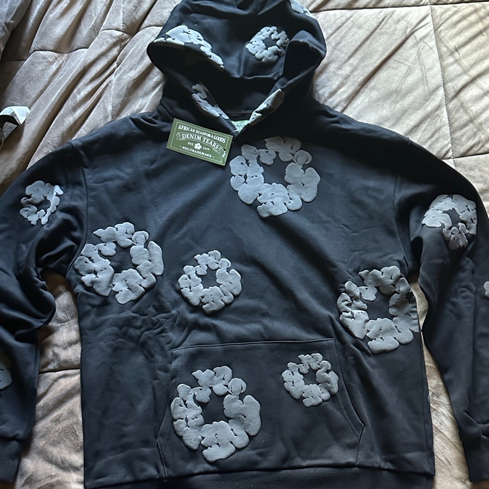 Denim Tears Cotton Wreath Hoodie Black/Black